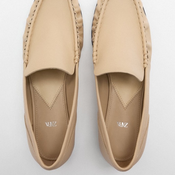 NWT Zara Leather Loafers - Picture 7 of 14